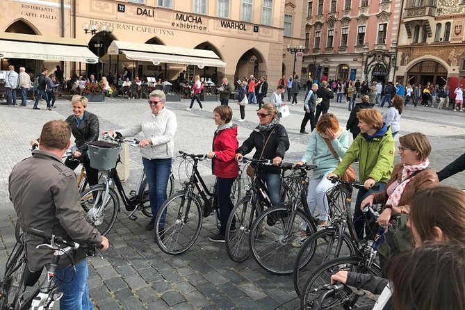 3-hour Complete Prague Bike Tour - Obecní dům, Powder Tower, and Wenceslas Square’s Political Stories