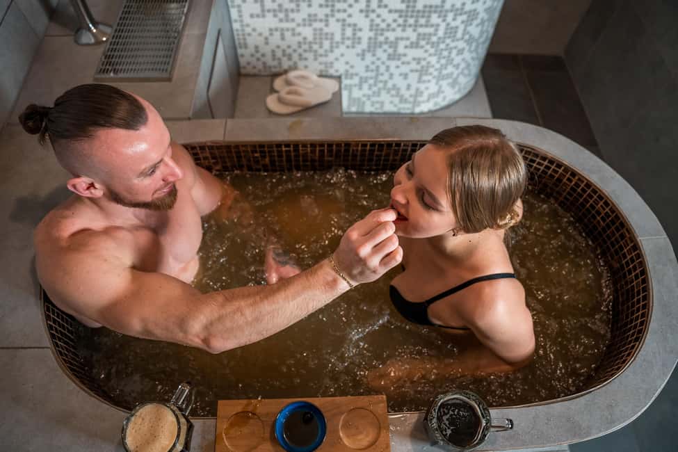 Prague: Beer Spa Experience with Unlimited Beer and Sauna - Optional upgrades: beer cosmetics and champagne fruit bowls