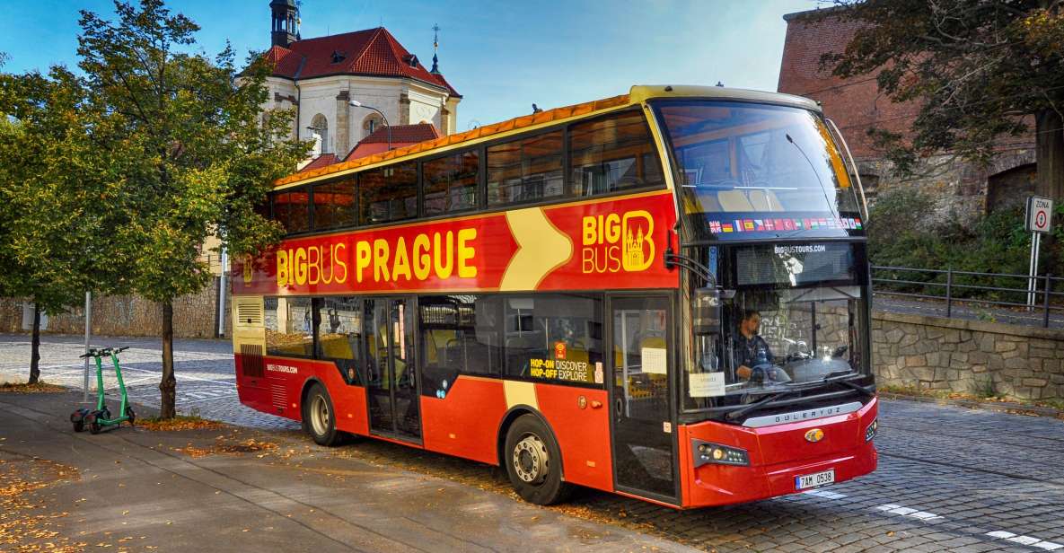 Prague: Big Bus Hop-on Hop-off, Castle Tour and River Cruise - What you get for the $36 price: bus, audio, and a river perspective