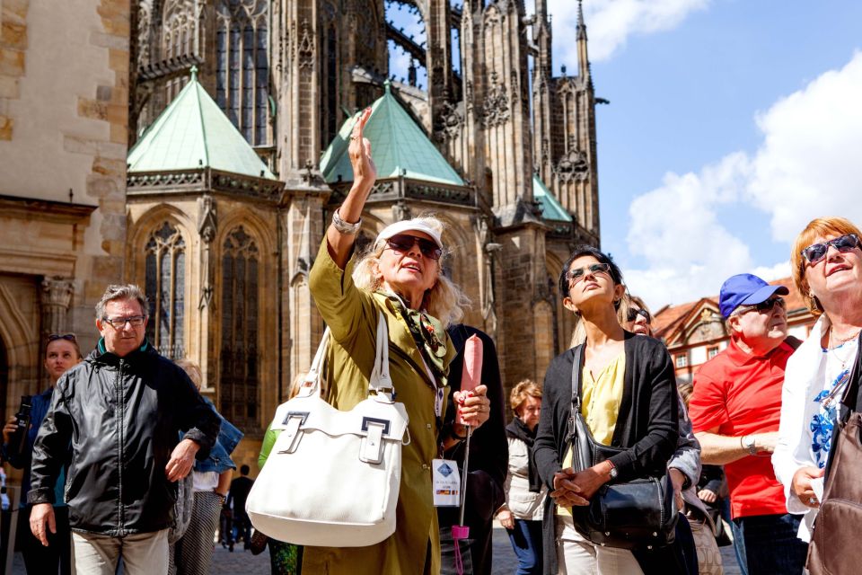 Prague: Full-Day Sightseeing Tour with Cruise and Lunch - The Castle Town walk: from palaces to St. Vitus Cathedral ramparts