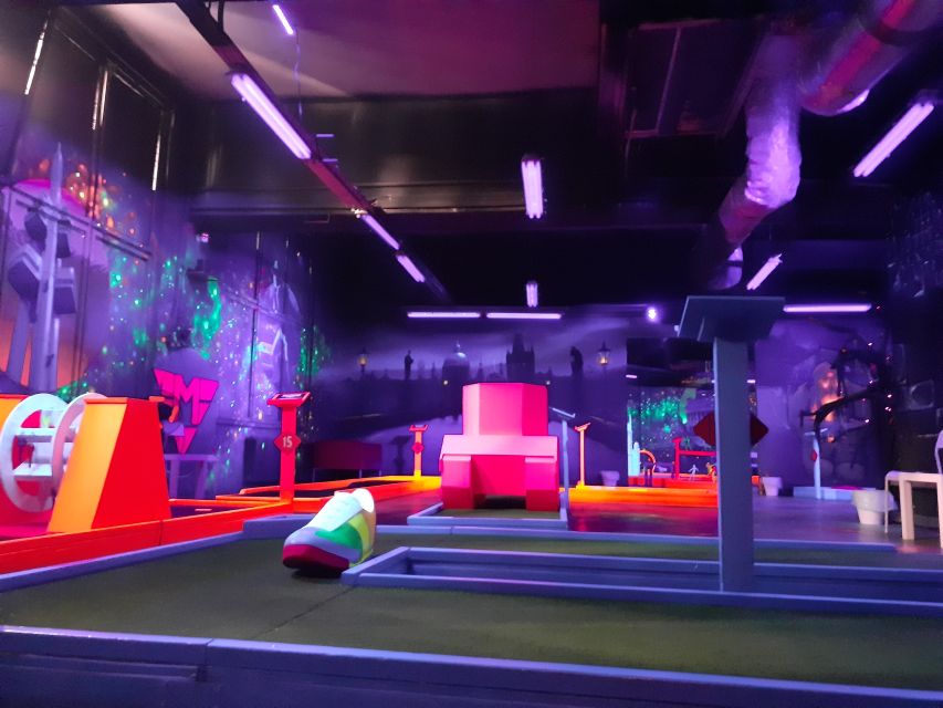 Prague: Glow Golf Mini Golf Game by UV Light - Tabletop Games Turn a Round Into an Evening