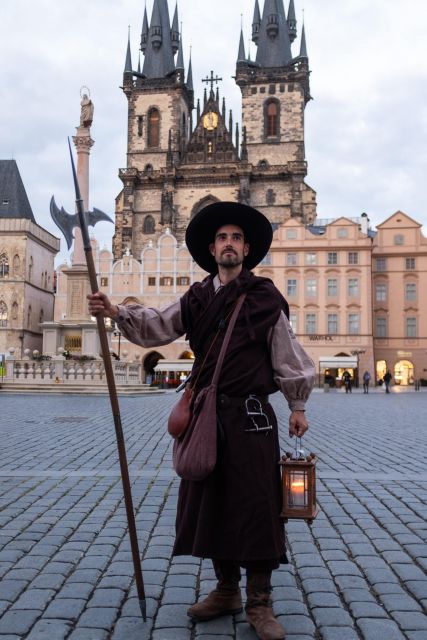 Prague: Nightwatchman of Prague Walking Tour - Charles Bridge at night and finishing near Charles IV