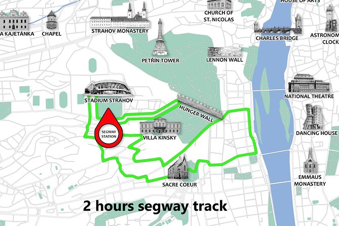 Prague Segway Tour with A Local Guide & Hotel Pick Up - Sacre Coeur outdoor fitness park: where the skyline feels different