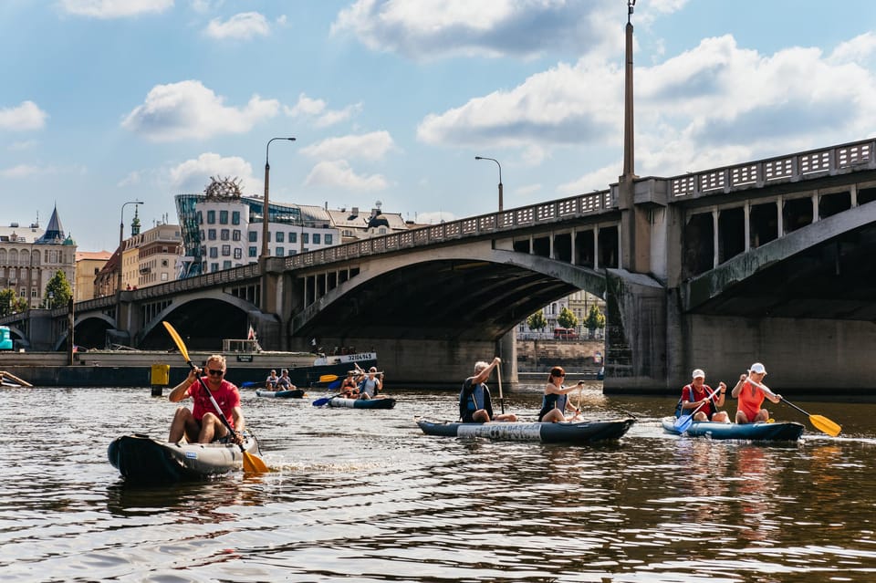 Prague: Vltava River Guided Canoeing Tour - The Post-Tour Garden Pub With Vyšehrad Castle View