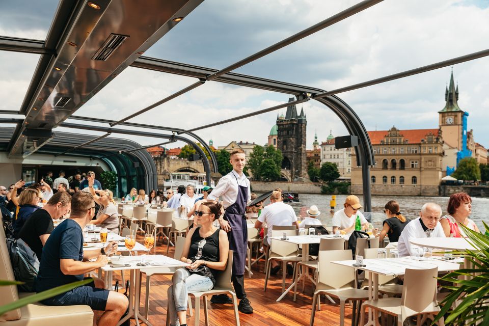 Prague: Vltava River Lunch Cruise in an Open-Top Glass Boat - The buffet lunch + Czech aperitif: what’s included and what you’ll pay for